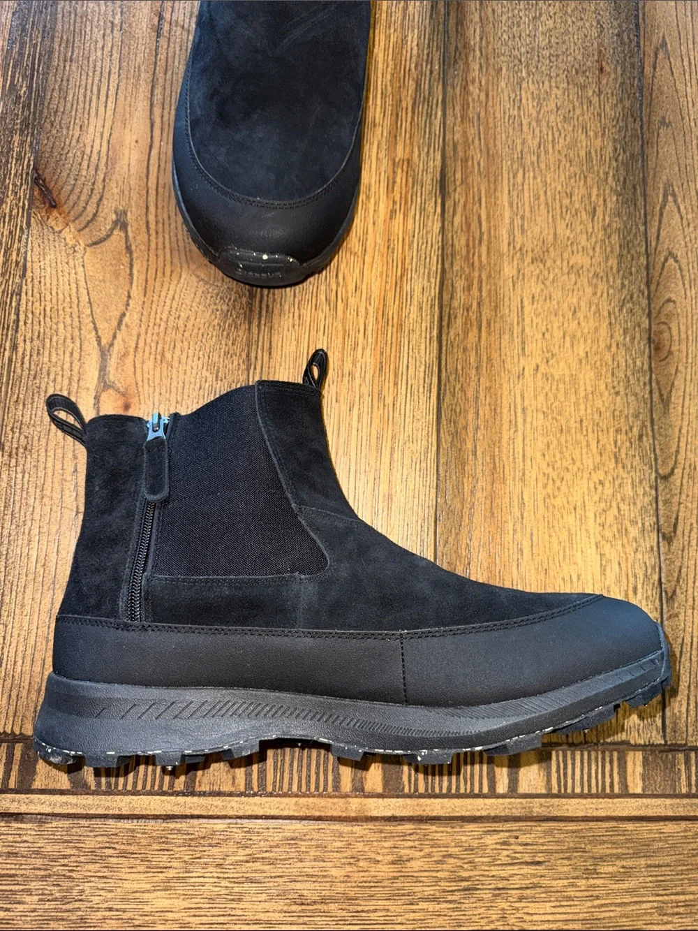 Icebug Boda BUGrip Black Suede Men’s Ice Boots with Rugged Grip Studded Sole